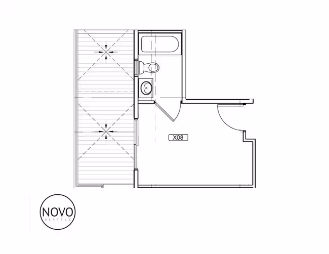 Studio - 164 sqft 409 floor plan
